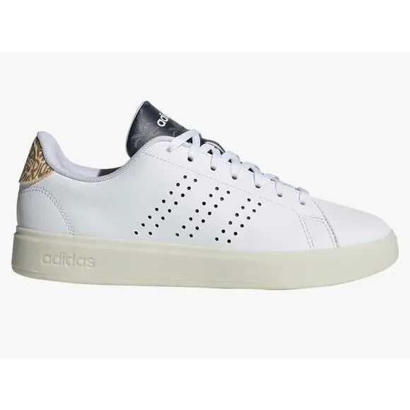 Adidas Advantage 2.0 White/ Leopard Print/ Black Women's 8 - Picture 2 of 8